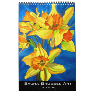 Mural Calendrier pour aquarelle d'art par Sacha Grossel