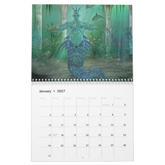 Mural calendrier pour des amis d'imaginaire (Jan 2027)