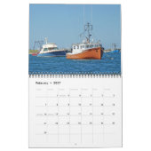 Mural Calendrier - Principalement bleu (Feb 2027)