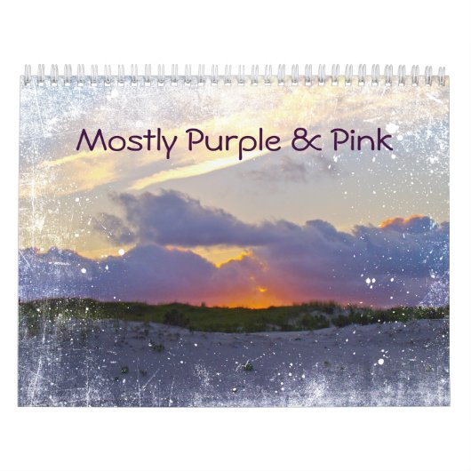 Mural Calendrier - Principalement violet et rose (Protection)