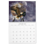 Mural Calendrier rêveur d'art d'animaux d'esprit de (Jan 2027)