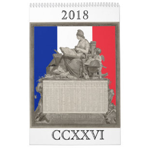 Mural Calendrier révolutionnaire français pour 2018