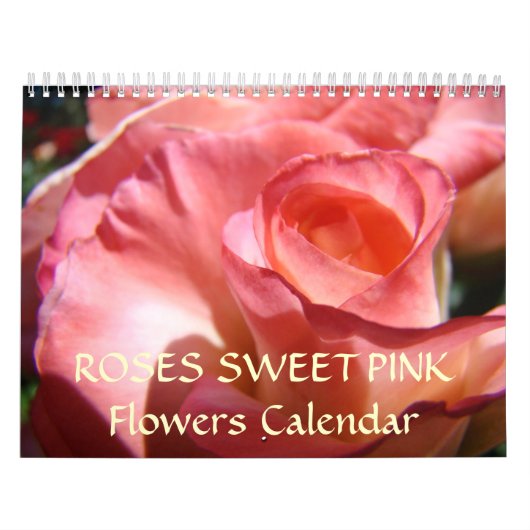Mural Calendrier ROSES DOUCES FLEURS ROSE ROSE (Protection)