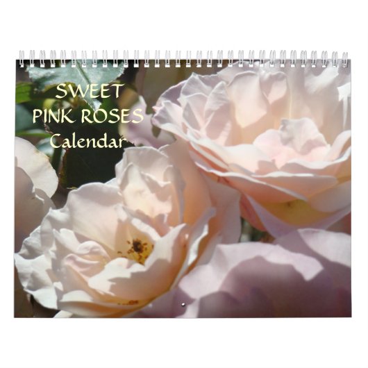 MURAL CALENDRIER ROSES FLEURS DE ROSE ROSE DOUX (Protection)