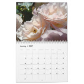 MURAL CALENDRIER ROSES FLEURS DE ROSE ROSE DOUX (Jan 2027)