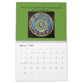 Mural Calendrier sacré d'art de mandala de 2014 cercles (Feb 2027)