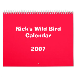 Mural Calendrier sauvage 2007 de l'oiseau de Rick