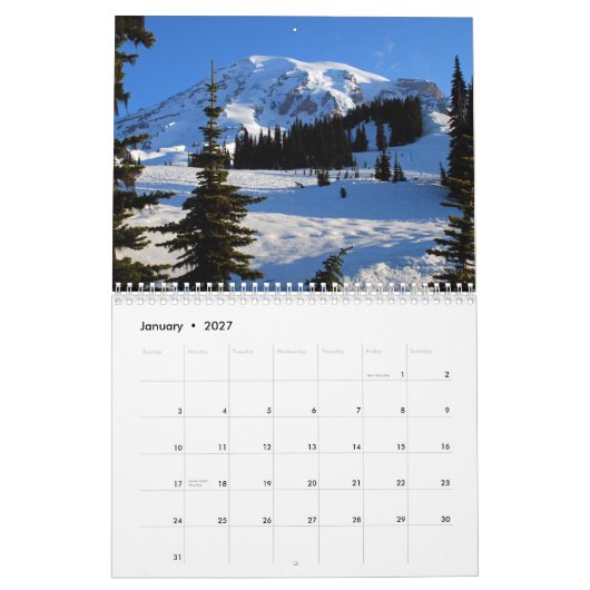 Mural Calendrier sauvage de Washington 2012 (Jan 2027)