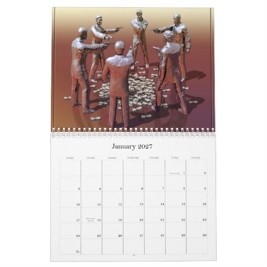 Mural Calendrier surréaliste d'images (Jan 2027)