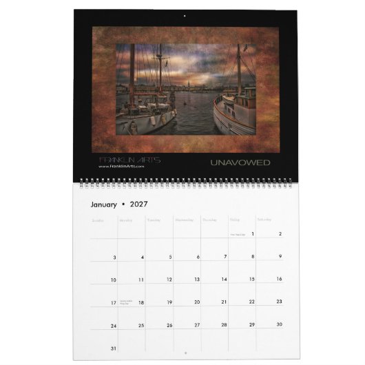 Mural Calendrier surréaliste du paysage 2015 (Jan 2027)