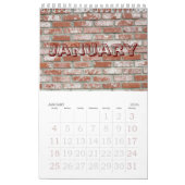 Mural Calendrier - Textures (Jan 2026)