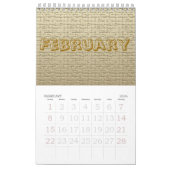 Mural Calendrier - Textures (Feb 2026)