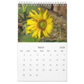 Mural Calendrier - une page - Fleurs de jardin (Mar 2026)