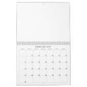 Mural Calendrier vide (Feb 2027)