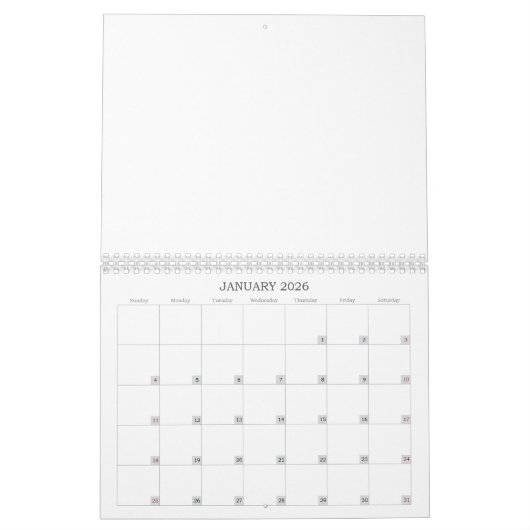 Mural Calendrier vide (Jan 2026)