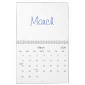 Mural Calendrier Vide 2023 Avec Vacances (Mar 2026)