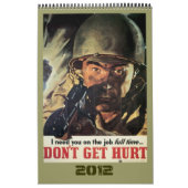 Mural Calendrier vintage 2012 d'affiche de guerre (Protection)