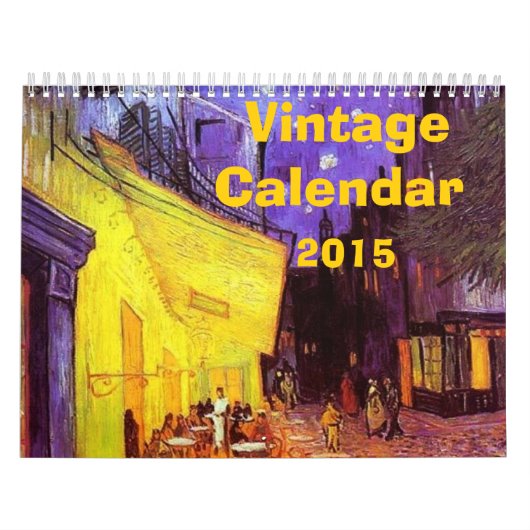 Mural Calendrier vintage 2015 (Protection)