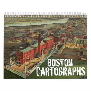 Mural Calendrier vintage de Boston Cartographs
