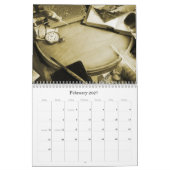 Mural Calendrier vintage de la composition 2016 (Feb 2027)