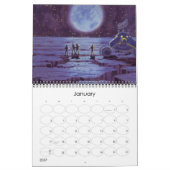 Mural Calendrier vintage Illustration Science Fiction (Jan 2027)