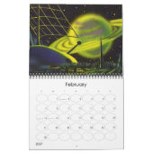 Mural Calendrier vintage Illustration Science Fiction (Feb 2027)