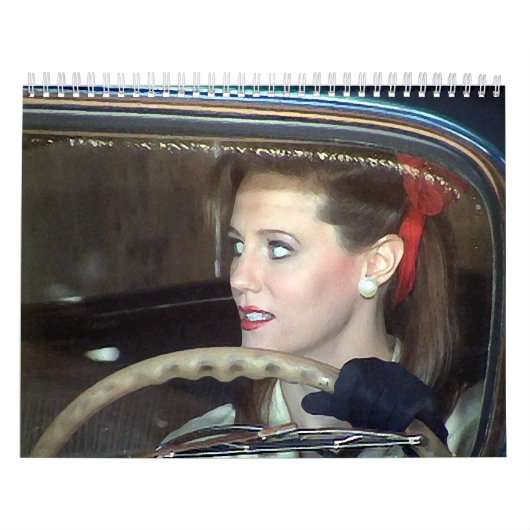 Mural CALENDRIER vintage moderne de femmes (Protection)