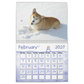 Mural Calendrier Welsh Corgi (Feb 2027)