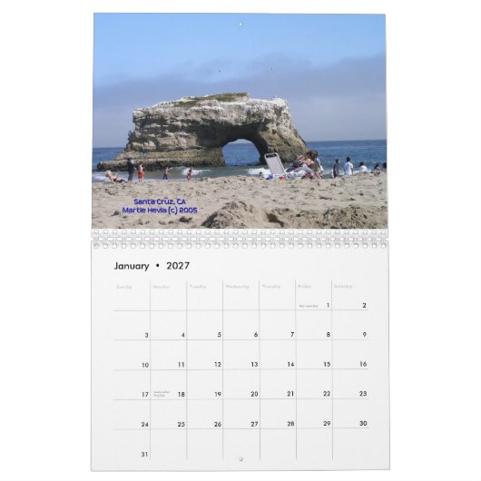 Mural Californie - Calendrier (Jan 2027)