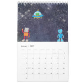 Mural Caricatures dans le calendrier spatial (Jan 2027)