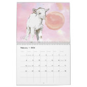 Mural CHÈQUE | Bubblegum Aquarelle Peinture calendrier c (Feb 2026)