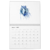 Mural Cheval 2018 d'aquarelle de calendrier (Mar 2027)