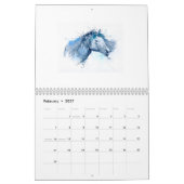 Mural Cheval 2018 d'aquarelle de calendrier (Feb 2027)