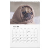 Mural Chiens mignons ou VOTRE calendrier de coutume de (Jan 2026)