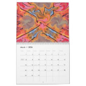 Mural Couches de calendrier d'art numérique d'abrégé sur (Mar 2026)