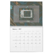 Mural Couches de calendrier d'art numérique d'abrégé sur (Feb 2027)