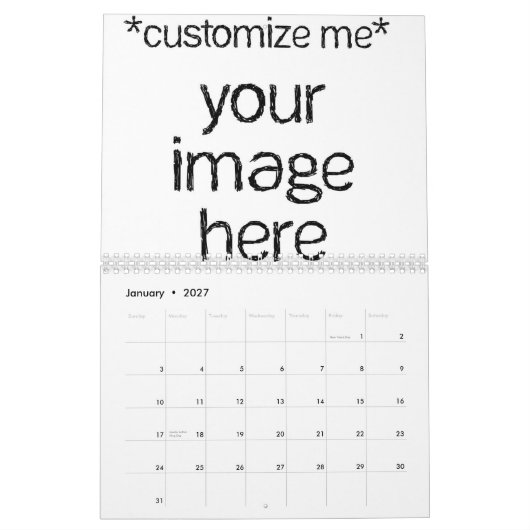 Mural Customisez votre propre calendrier de conception (Jan 2027)