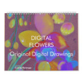 Mural DIGITAL ABSTRAIT FLEURIT le calendrier (Protection)