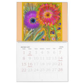 Mural DIGITAL ABSTRAIT FLEURIT le calendrier (Feb 2026)