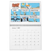 Mural Drôle calendrier des caricatures de l'aviation (Jan 2027)