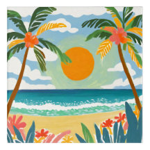 Plage joyeuse et amusante art 7