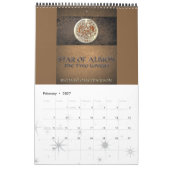 Mural Étoile 2017 de calendrier de couverture de livre (Feb 2027)