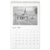 Mural Flèches et églises de calendrier (Jan 2027)