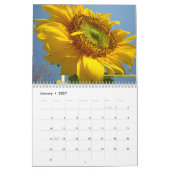 Mural Fleur de Sun de calendrier de tournesols de (Jan 2027)