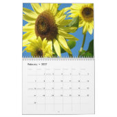 Mural Fleur de Sun de calendrier de tournesols de (Feb 2027)