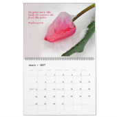 Mural Fleurs par conception - calendrier de psaumes et (Mar 2027)