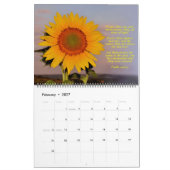 Mural Fleurs par conception - calendrier de psaumes et (Feb 2027)