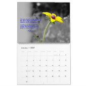 Mural Fleurs par conception - calendrier de psaumes et (Jan 2027)
