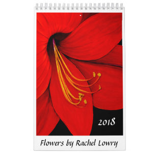 Mural Fleurs par le calendrier de Rachel Lowry 2018
