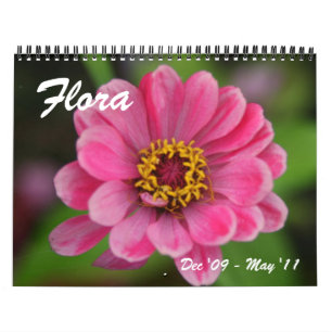 Mural flore calendrier 18 mois